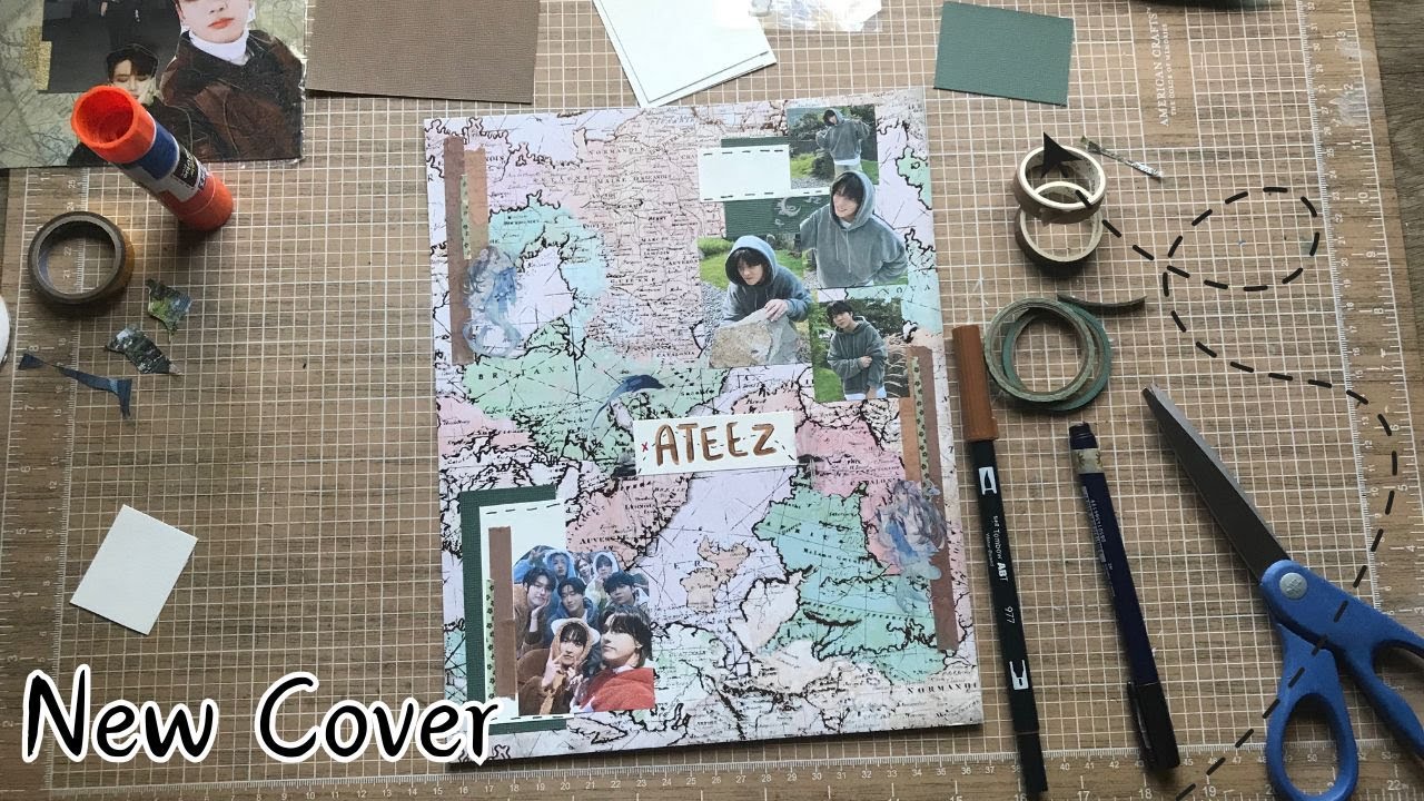 Making A Kpop Collection Cover 💙🌹 NEW Ateez