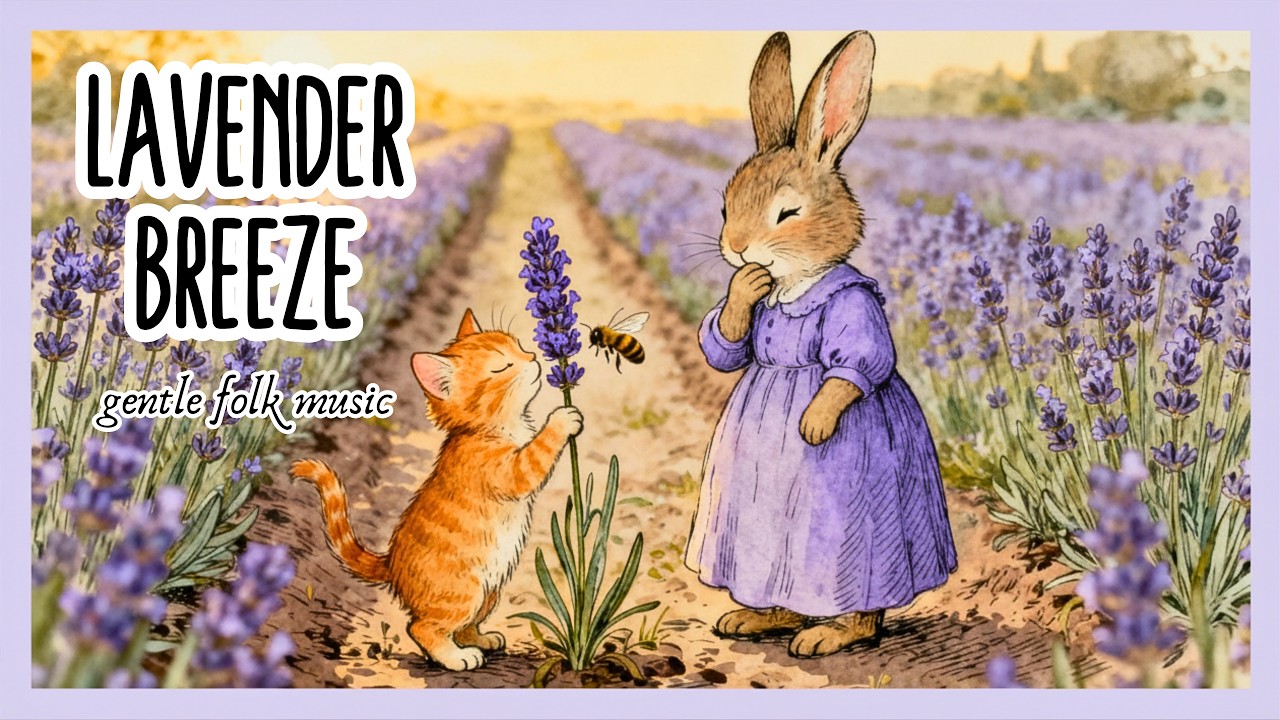 A Summer of Lavender and Little Joys 💜 | Gentle Folk Storybook Music 🌿 Story of Friendship & Calm