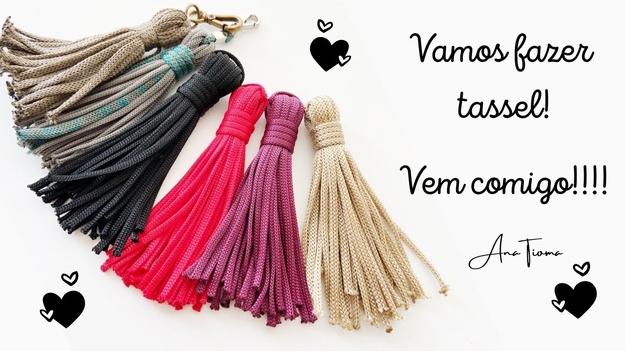 Vamos fazer Tassel!!! Passo a passo para este acessório lindo! Chaveiro. vídeo #7