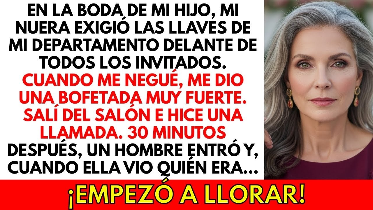 Mi nuera me dio una bofetada en la cara y exigió las llaves de mi casa delante de todos.