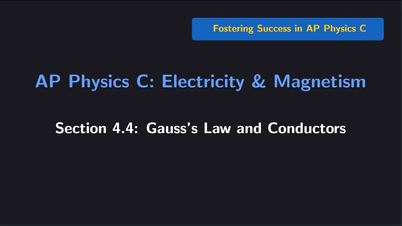 (AP Physics C E&M) Section 4.4: Gauss's Law and Conductors