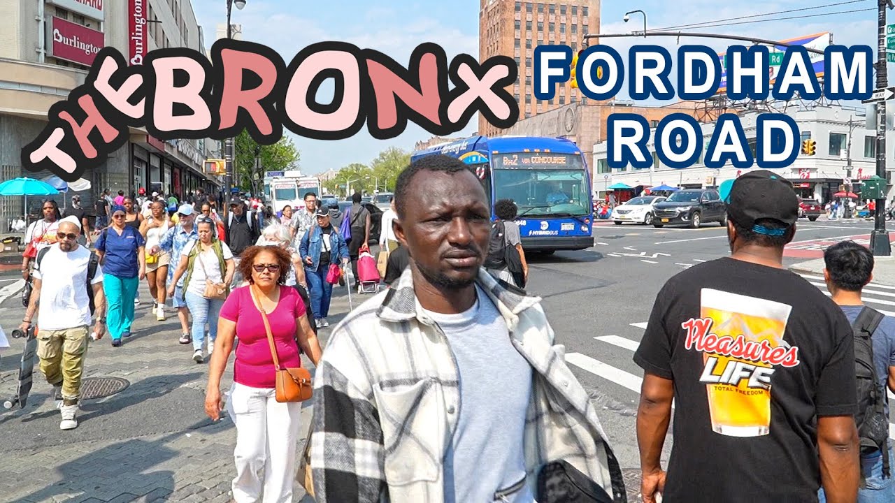 Summer weather arrived early in NYC, The Bronx on Fordham Road - april 29,2024