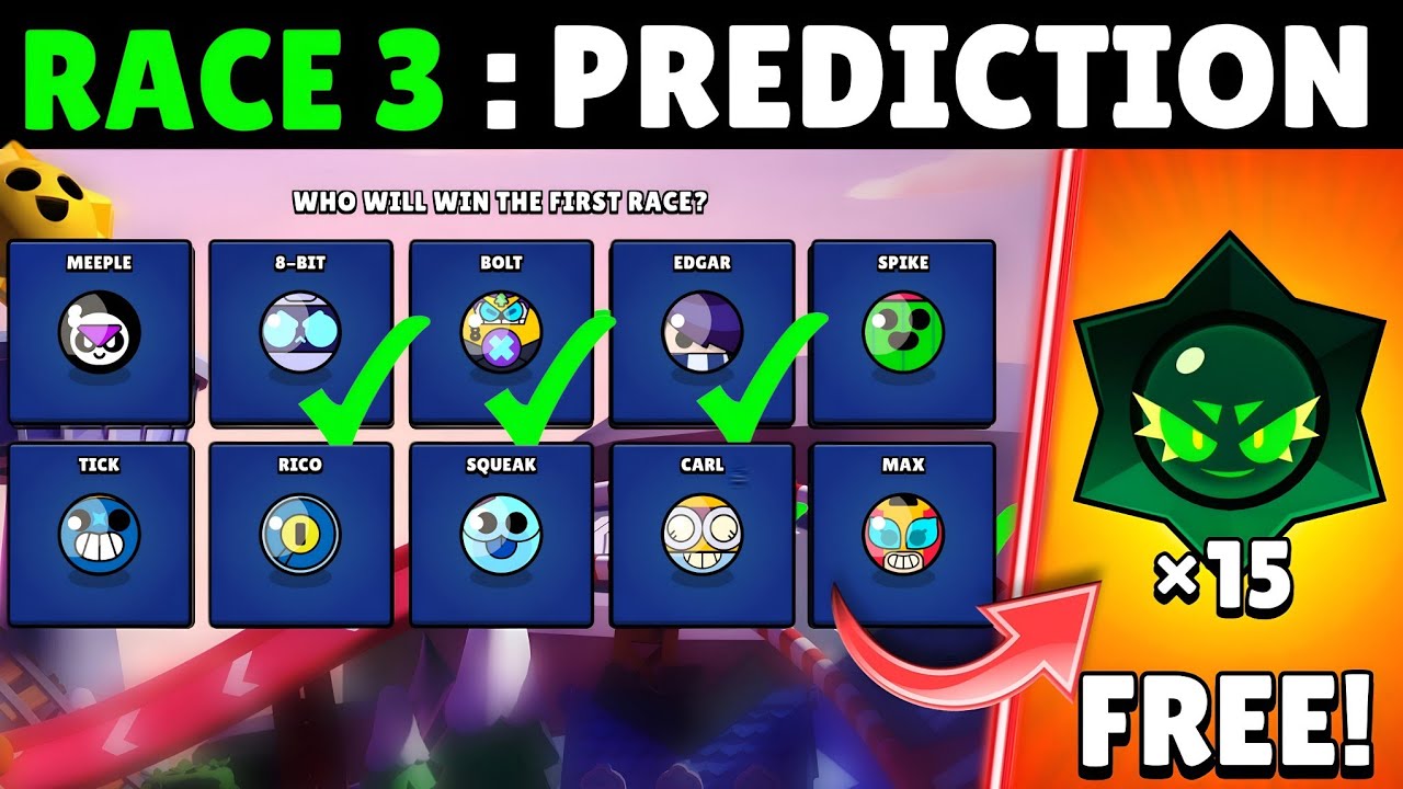 Гайд по прогнозам на 3-ю гонку! 🚨 Выбери ПРАВИЛЬНОГО победителя в Formula Brawl | Brawl Stars