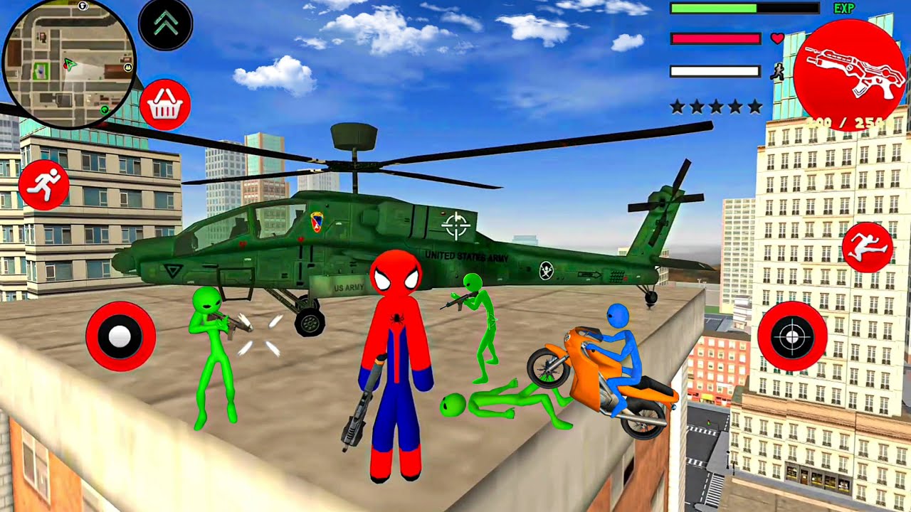 Amazing Spider-Stickman Rope Hero #8 - Fun at Miami City - Android Gameplay
