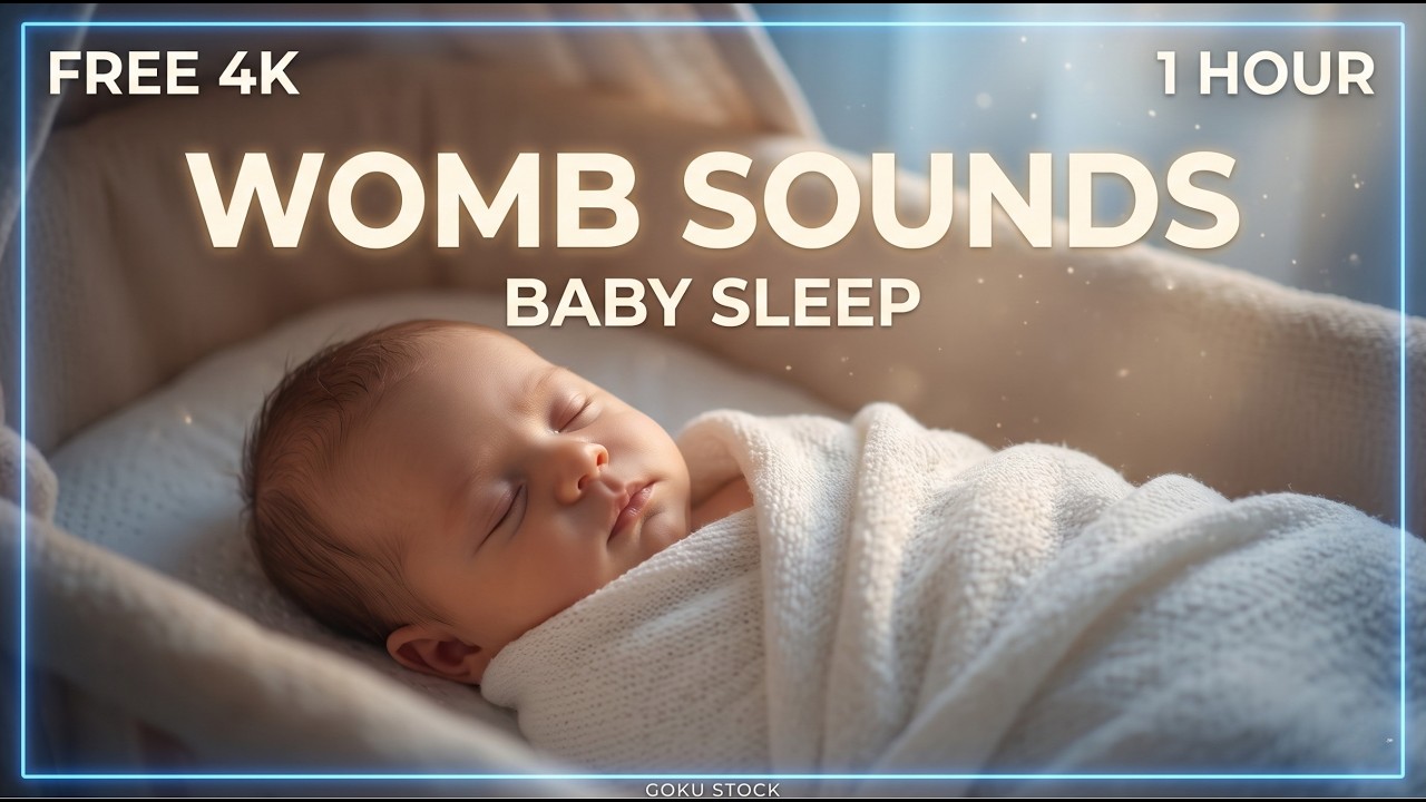 1 Hour Womb Sounds for Baby Sleep - Anne Karnı Sesi - Deep White Noise - 4K