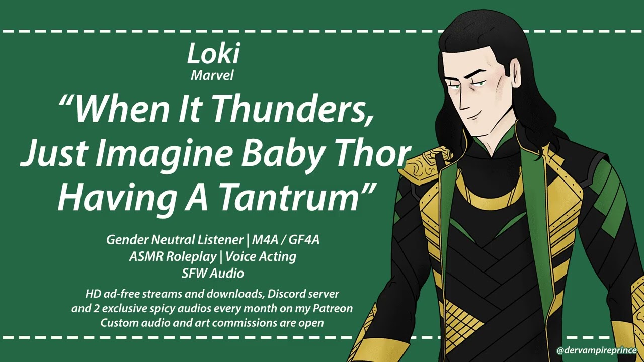 ASMR | Marvel - Thunderstorm Comfort From Loki [M4A] [Rain Sounds]
