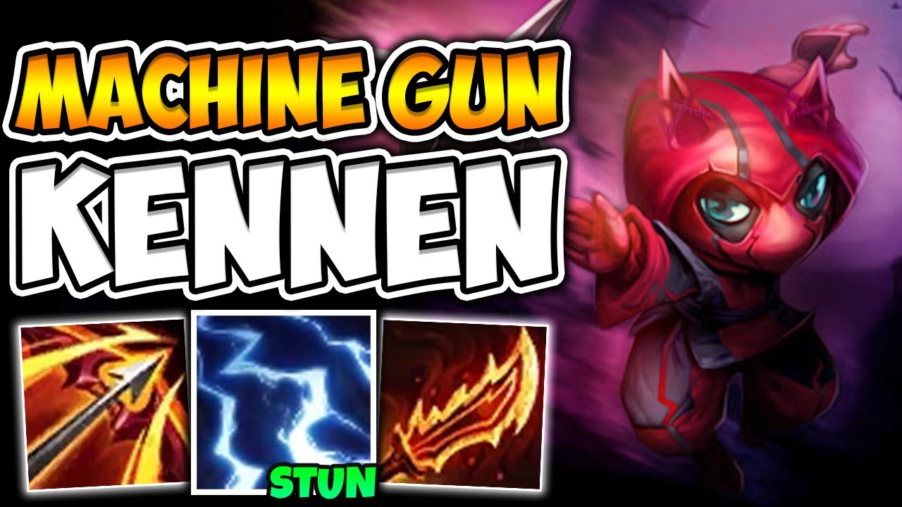 LAUNCH NINJA STARS AT 5.0 ATTACK SPEED WITH MACHINE GUN KENNEN! - League of Legends