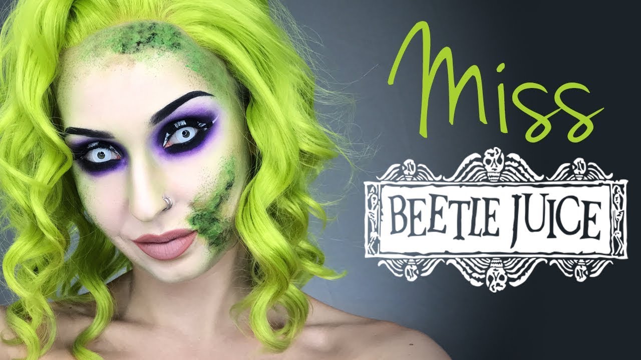 Girly Beetle Juice Makeup HALLOWEEN 2017