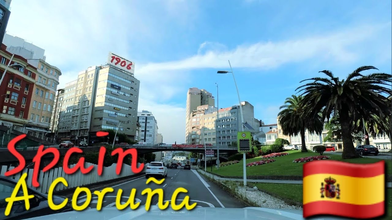 Driving in A Coruna Spain