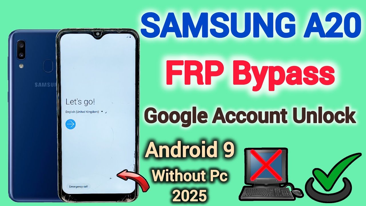 SAMSUNG Galaxy A20 || FRP Bypass || Google Account Unlock || Android 9 || Without Pc || Trick 2025.