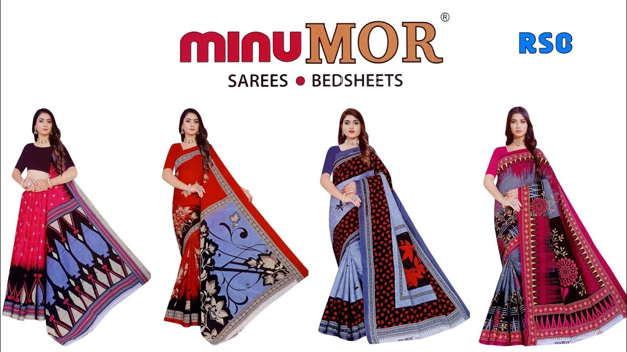 minu MOR Sarees. Printed Cotton Saree Wholesale Market | Minu Fashion | Malai Cotton Sarees By RSC