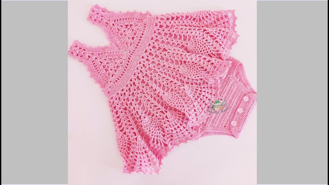 VESTIDO DE VERANO A CROCHET O GANCHILLO PARA NIÑA - BODY CROCHET - PASO A PASO - 6 A 12 MESES