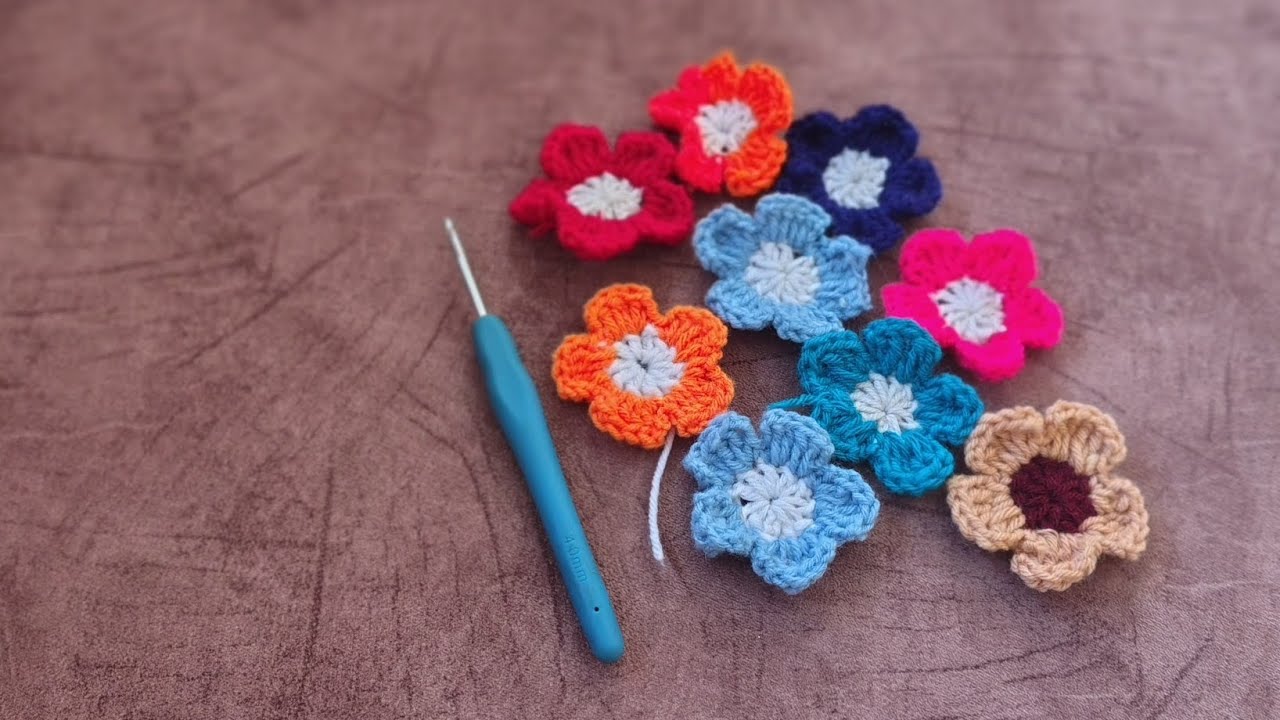 Crochet Flower For Beginner Easy crochet Flower #crochet flower 🌼#crochet 