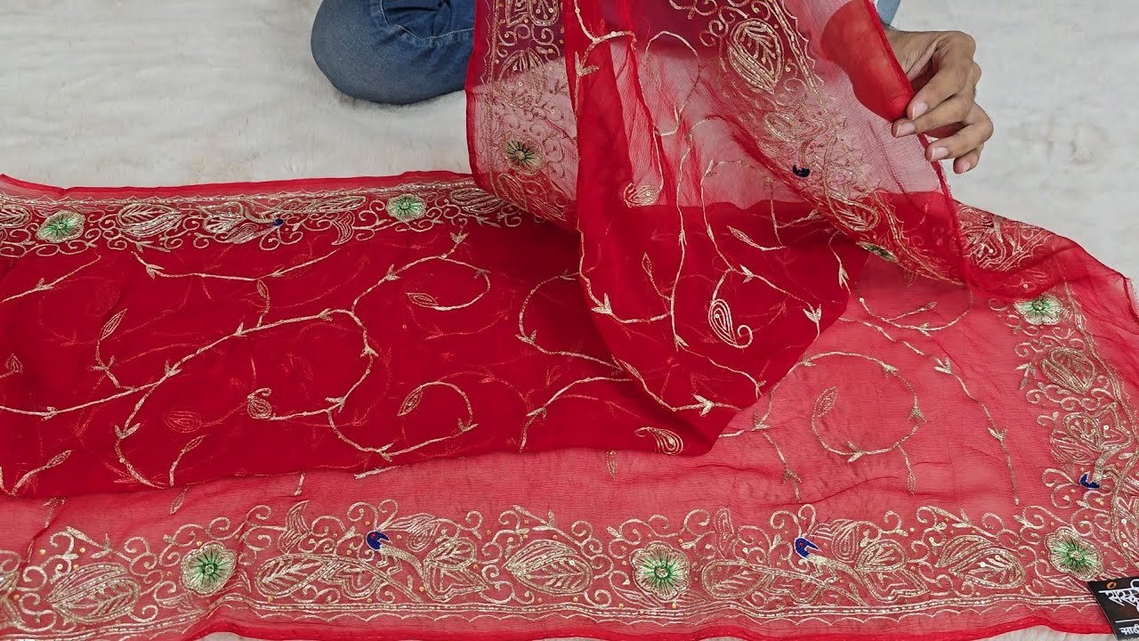 🔥Jaipuri Pure Chiffon Saree | Kasab Work Saree | Book Your Order 8619550551 | #chiffonsaree