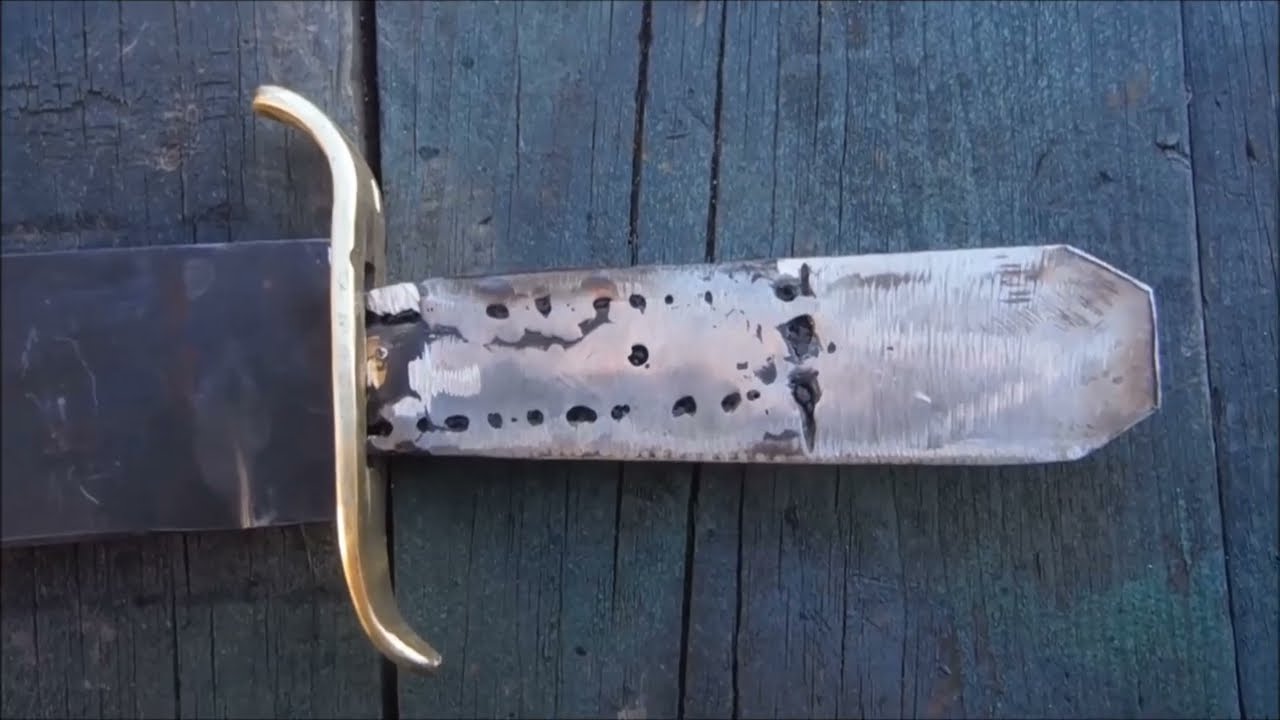 Proper welded full tang conversion and vinegar patina