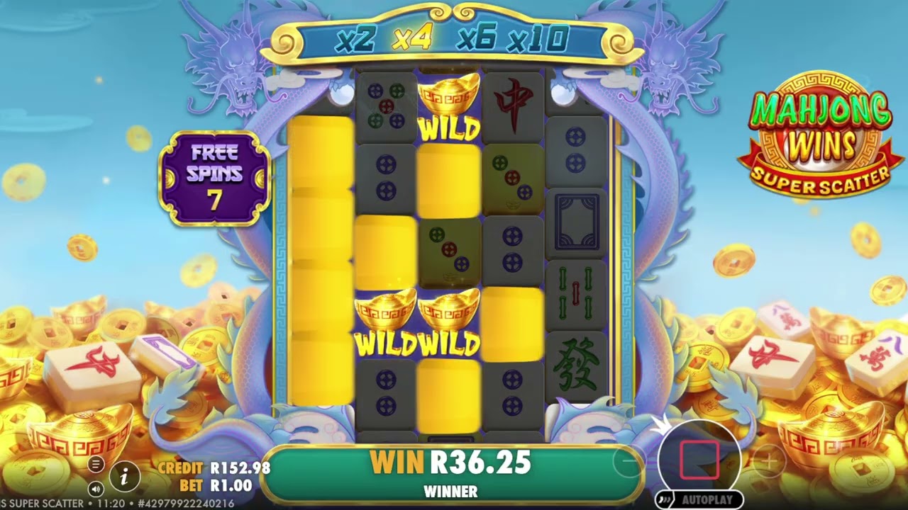 New Game! - Mahjong Wins Super Scatter! - Lots of potential with a MAX win of 100 000X!