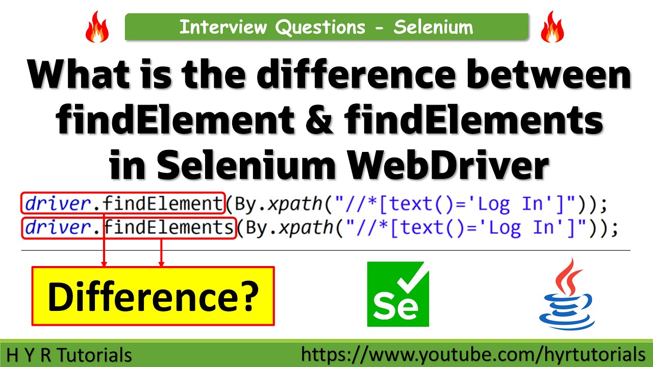 В чем разница между findElement и findElements в Selenium WebDriver?