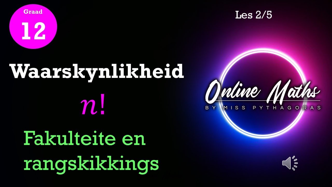 Waarskynlikheid Graad12: L2 Fakulteite