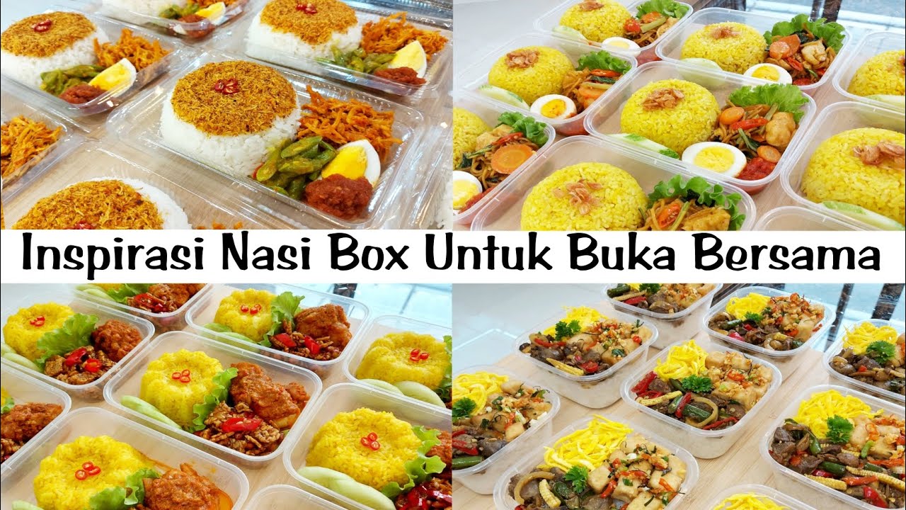 ANEKA NASI BOX UNTUK BUKA PUASA BERSAMA... EKONOMIS BANYAK VARIASI MENUNYA