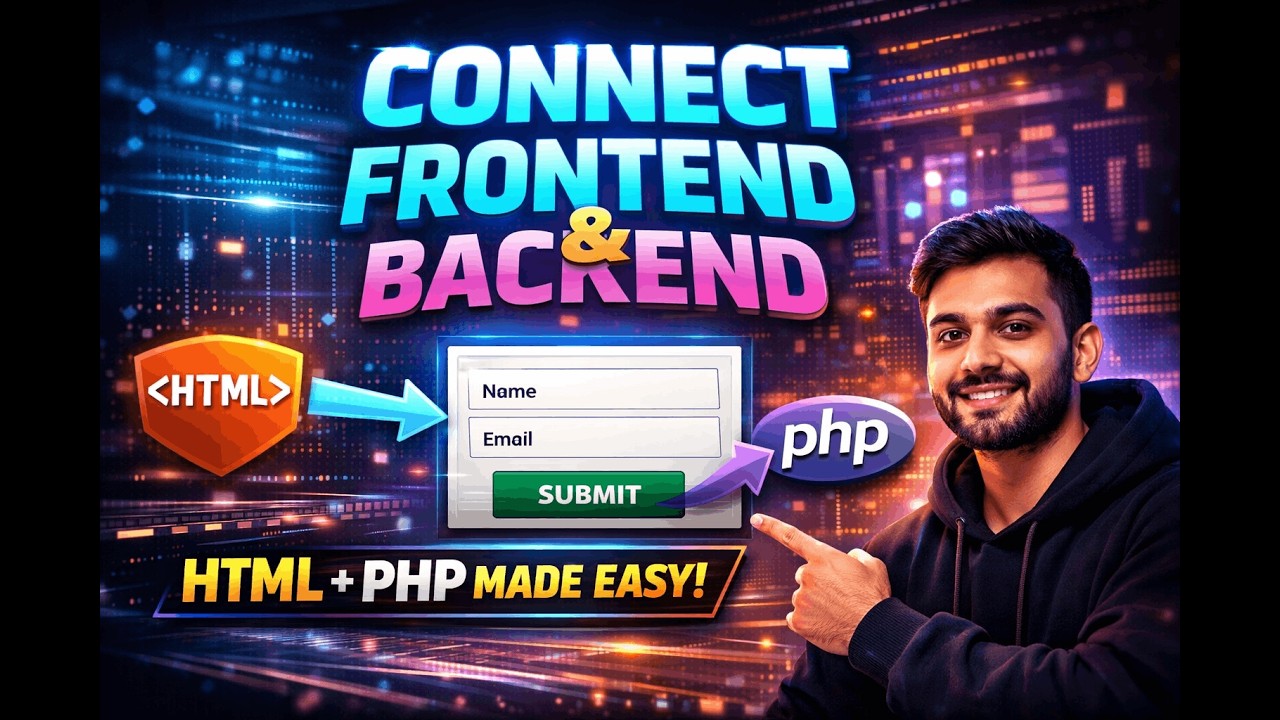 Connect Frontend to Backend in PHP & HTML | Simple Form Tutorial for Beginners