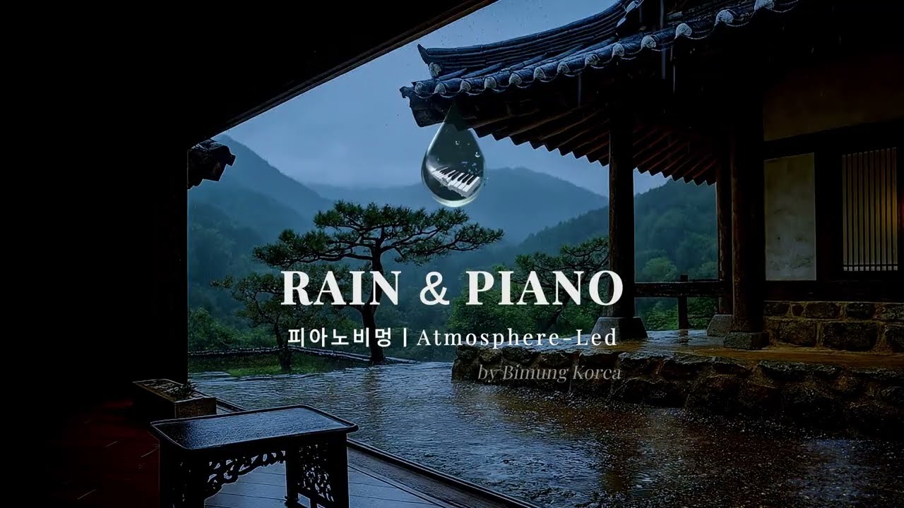 Корейская ночная атмосфера дождя 🌧️ | 3 часа (ханок-двор)