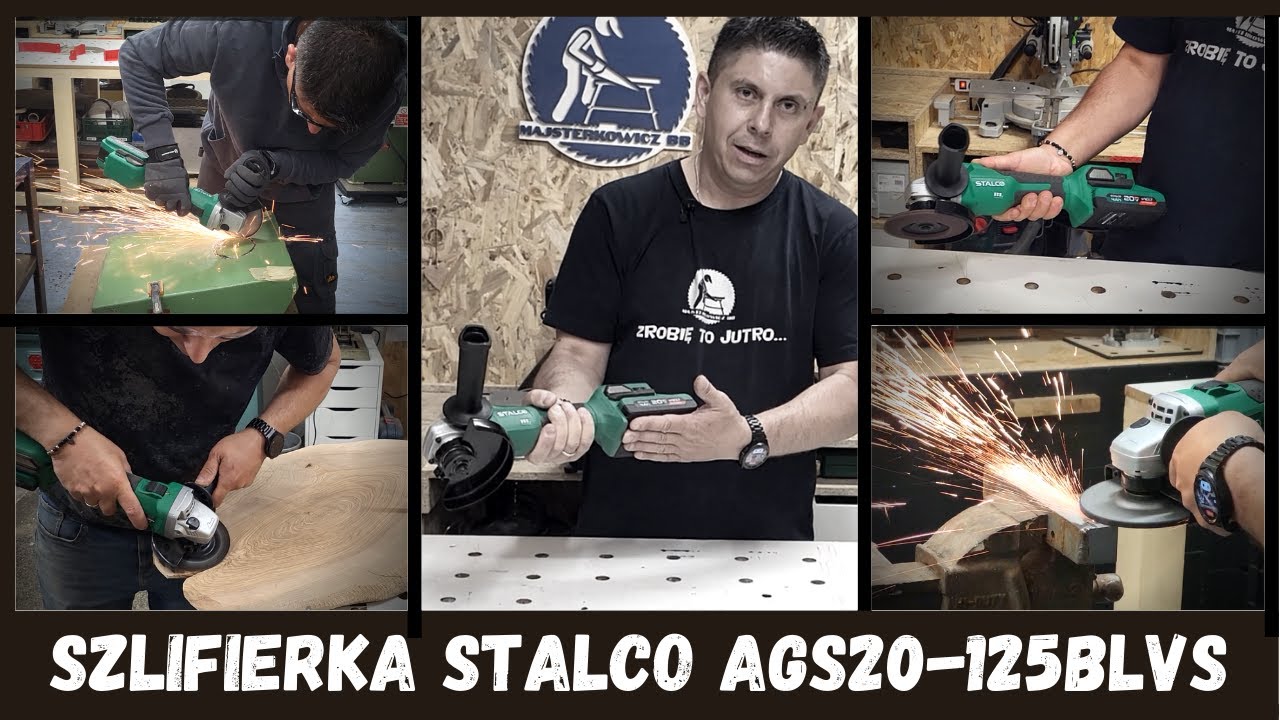 Pierwszy NARZĘDZIOWY CZAWARTEK i szlifierka kątowa STALCO na akumulator TEST w stali i drewnie
