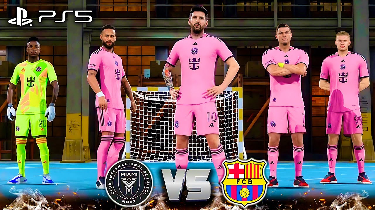 FIFA VOLTA - MESSI, RONALDO, NEYMAR, HAALAND ALL STARS | INTER MIAMI VS BARCELONA