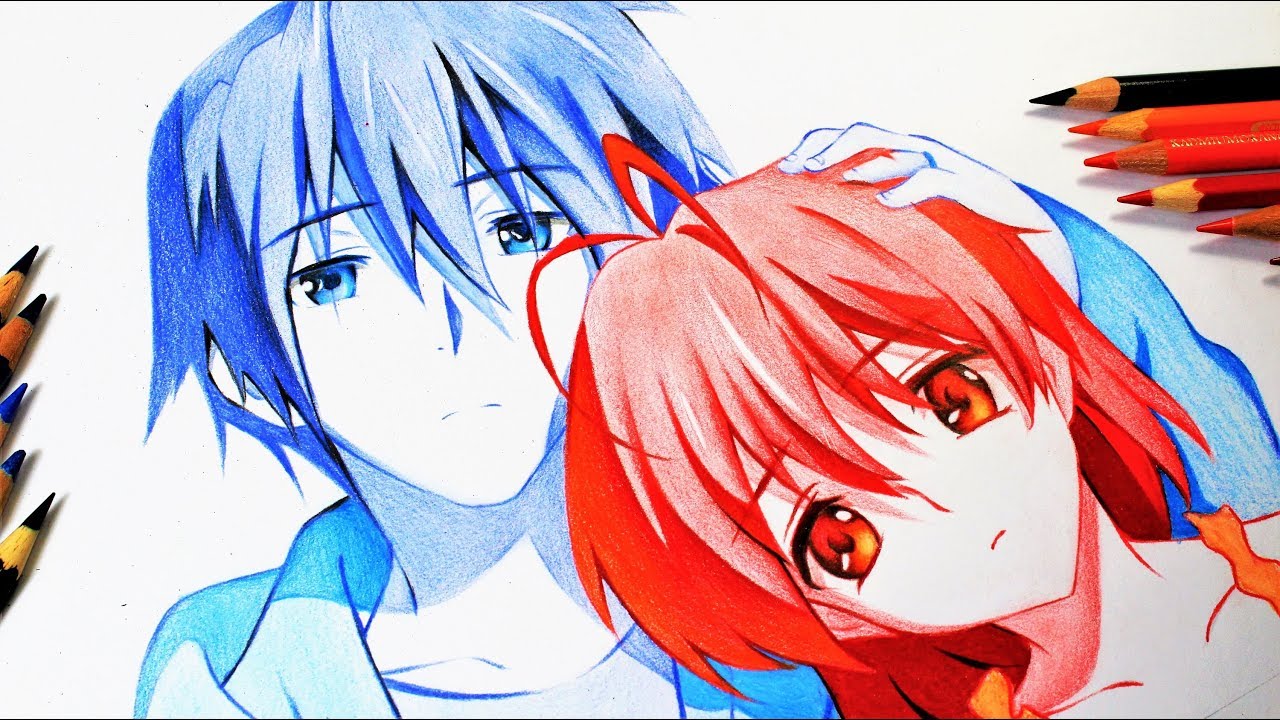 Drawing (CLANNAD) Nagisa & Tomoya | Valentine Special