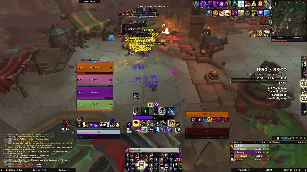 [11.2] Floodgate 15 + 1 Shadow Priest M+ Комментарий