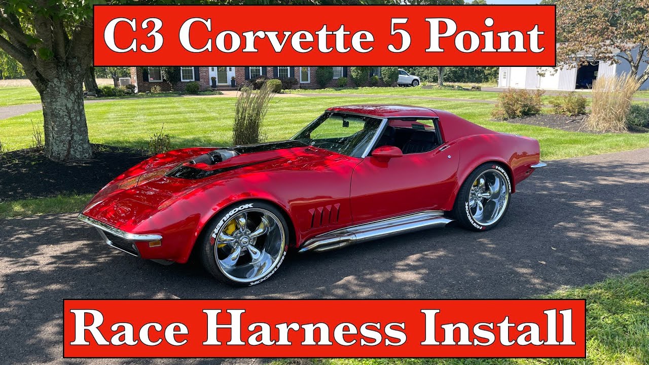 C3 Corvette 5 Point Race Harness Install.
