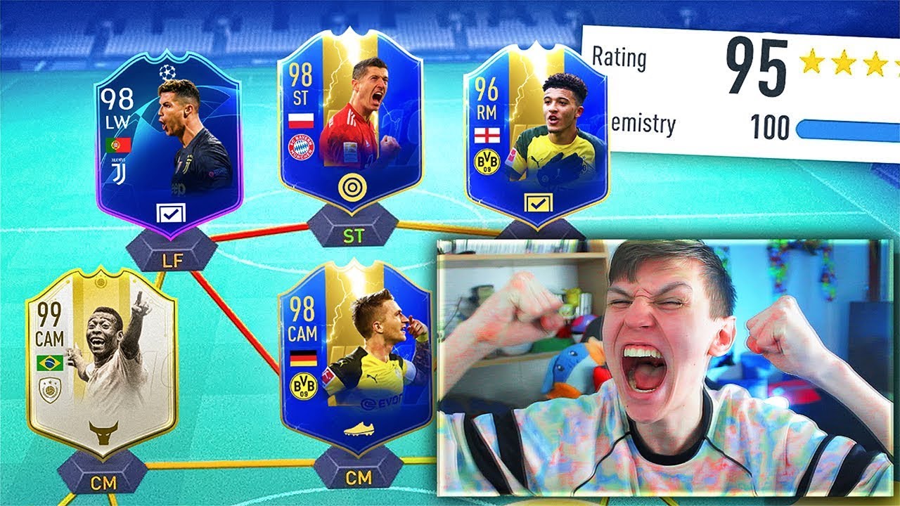 98 REUS!! - 195 RATED BUNDESLIGA TOTS FUT DRAFT!! (FIFA 19)