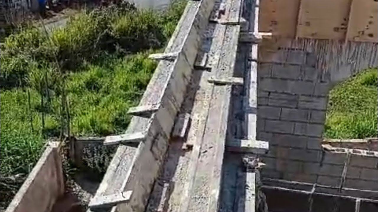 Step of making a concrete gutter  bed in Jamaica