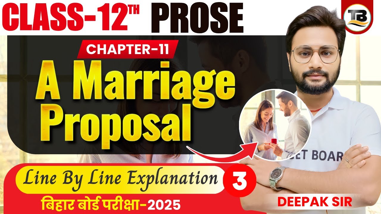 English Class 12 Prose Chapter 11 | A Marriage Proposal | Class 12th English Bihar board | English