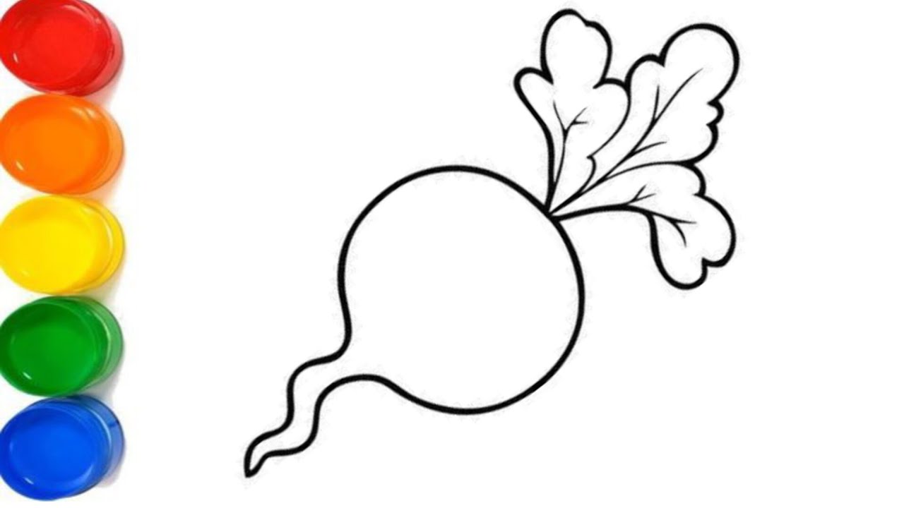 Easy Beetroot Drawing || Simple Chikandar Drawing || Drawing For Kids 