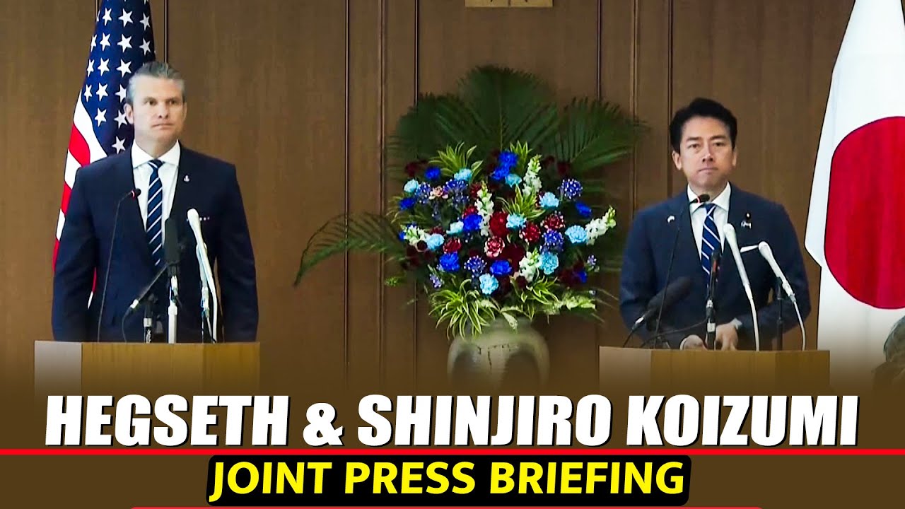 LIVE: U.S. Defense Secy. Hegseth & Japanese Defense Minister Hold Joint News Conference in Tokyo