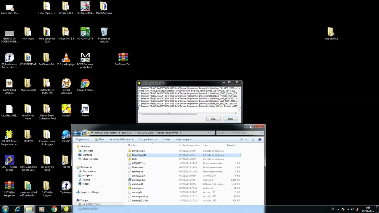 script direccion carpeta upa 1.3