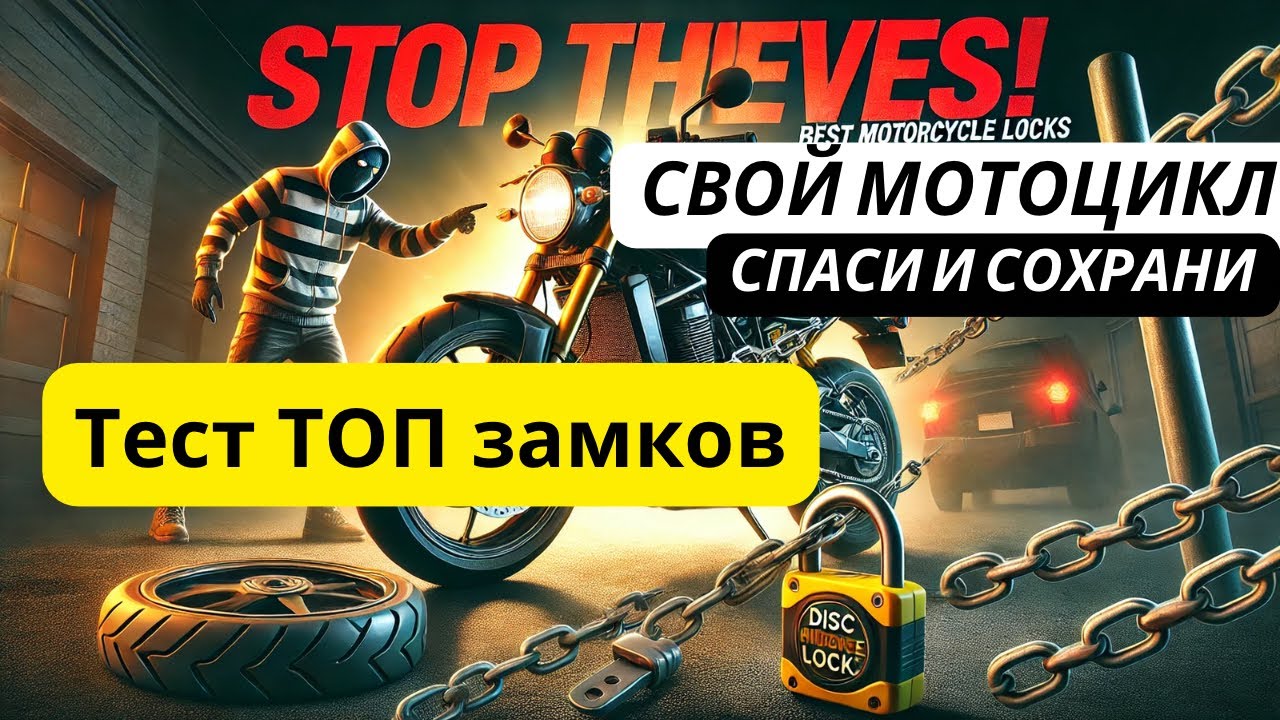 Тест лучших замков | Защита от кражи | Как уберечь свой мотоцикл