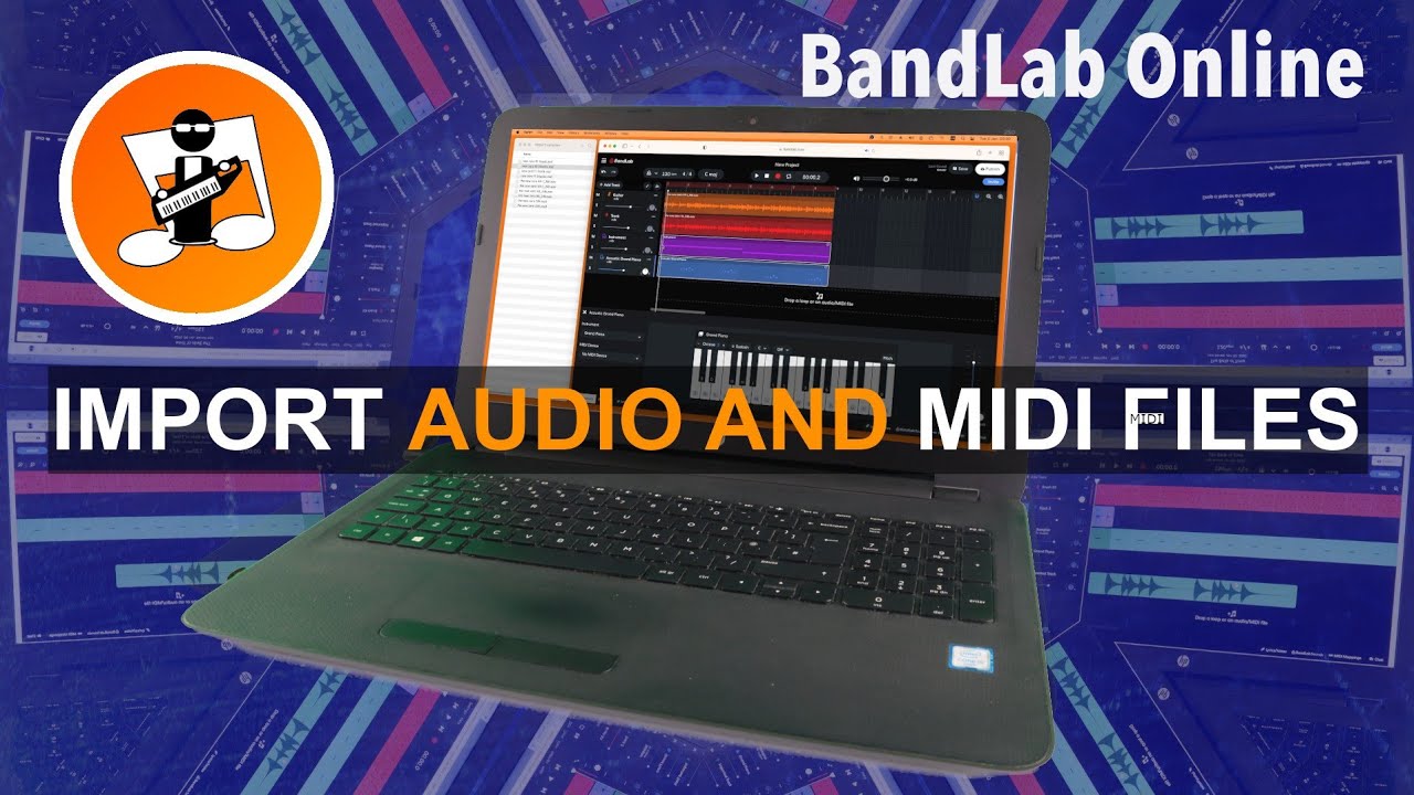 How to import an audio track or midi track in Bandlab (online pc version)