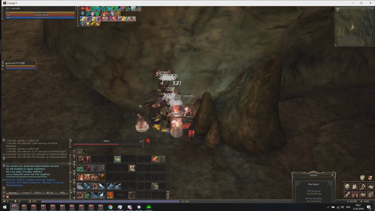 Lineage2 Classic Skelth 3 Way Warlord duo exp