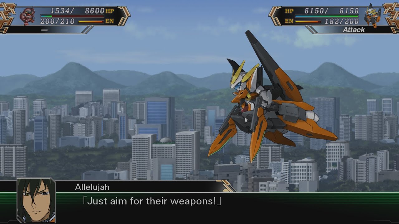 Super Robot Wars V - Gundam Harute Attacks