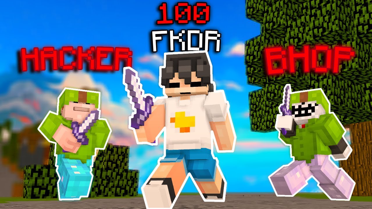 100 FKDR vs 2 BHOPPING HACKERS | Hypixel Bedwars Fighting Sweats #3