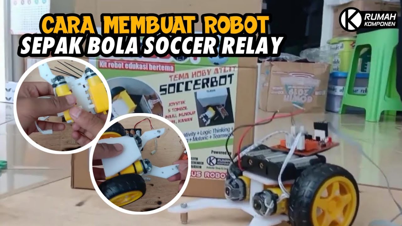 Cara membuat robot sepak bola soccer relay || how to make soccer robot
