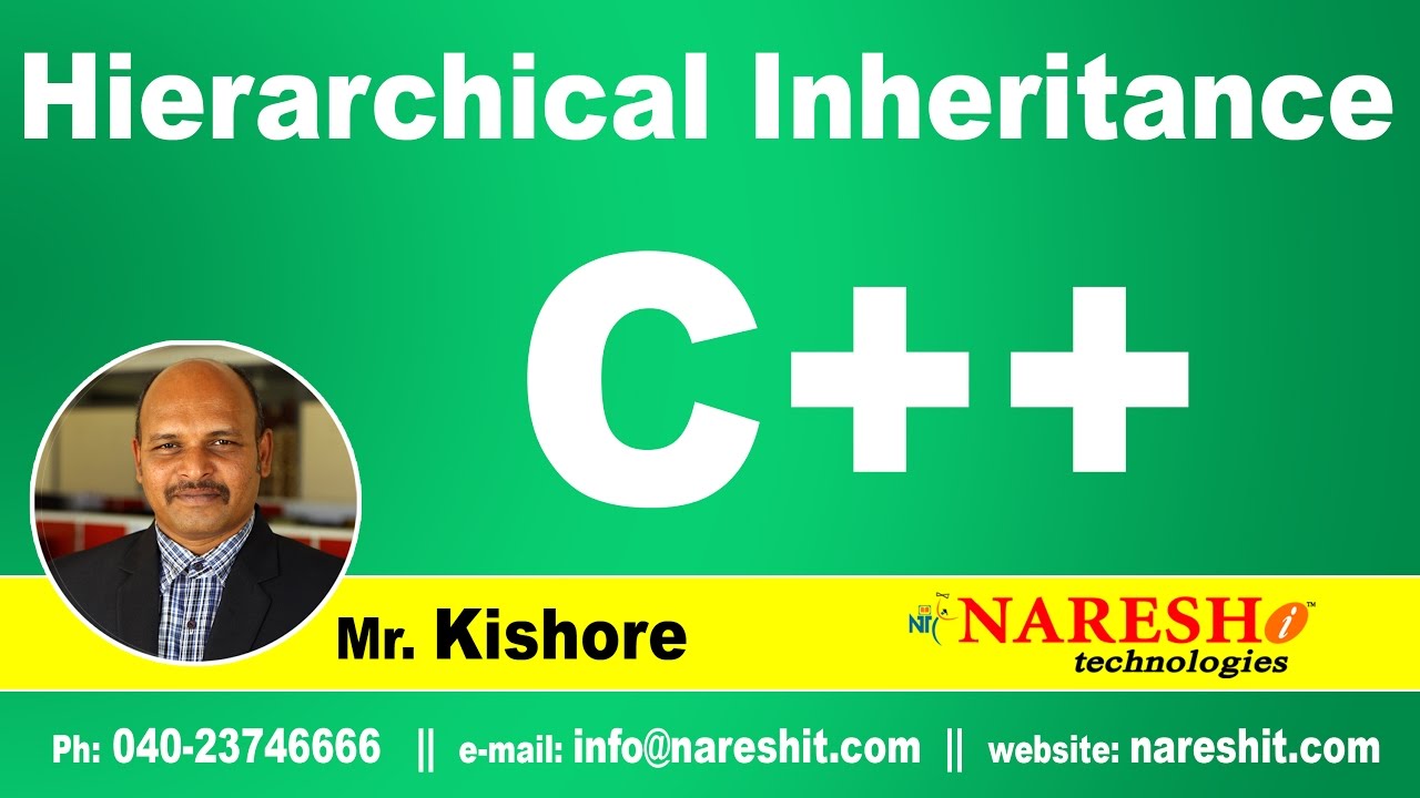 Hierarchical Inheritance in C++ | C++ Tutorial | Mr. Kishore
