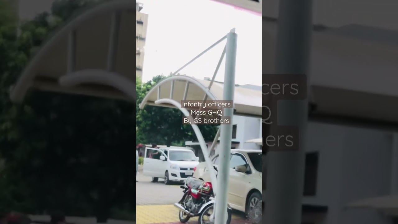 Pillars type car parking shed, tensile pvc shed,sunshade, metal fabrication,steel work, architecture