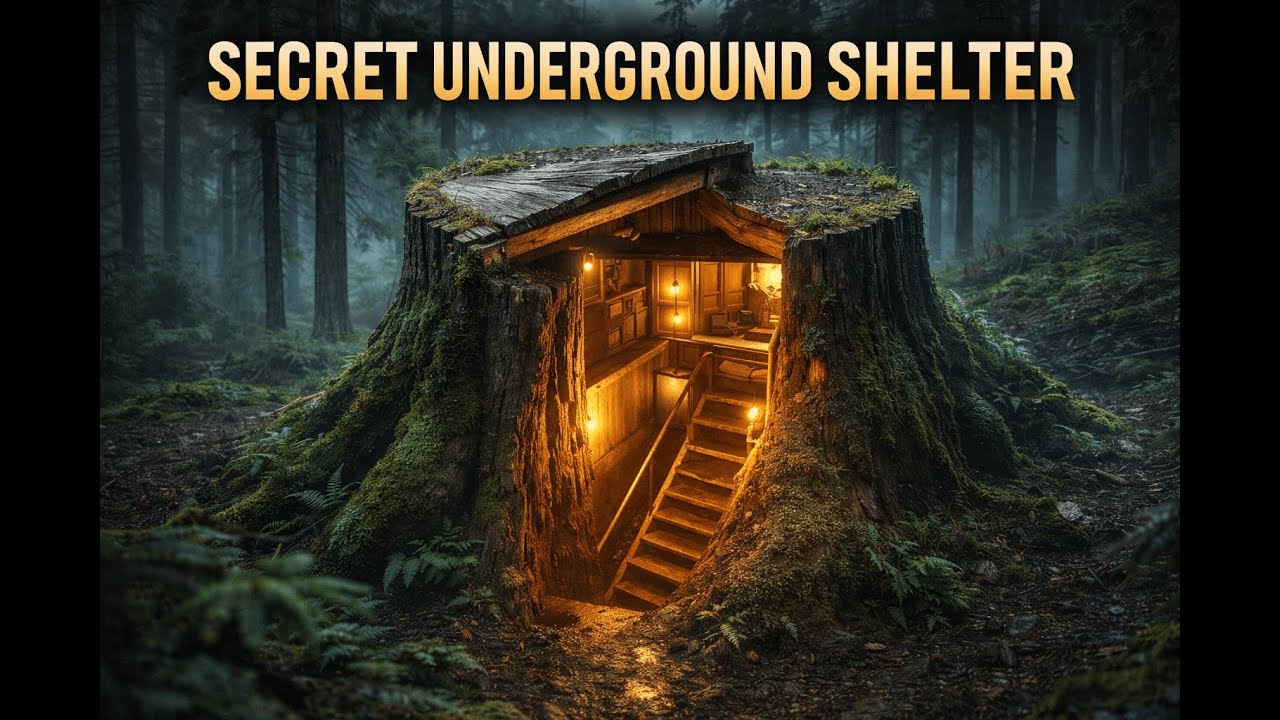 From a Tree Stump to a Secret Underground Shelter in Oregon (USA)