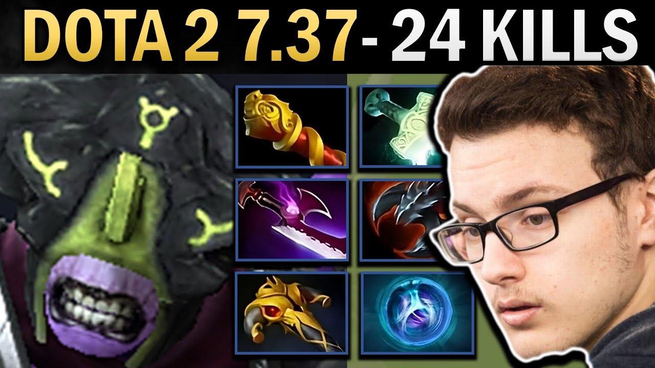 Faceless Void Gameplay Miracle with 24 Kills and Silveredge- Dota 2 7.37