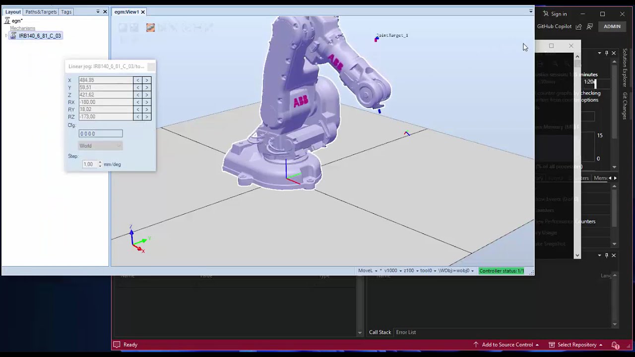 ABB EGM data reading. C# Console / RW6.10
