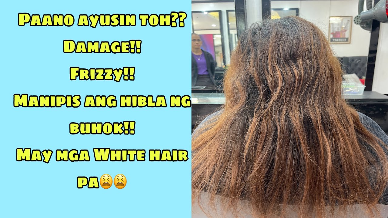 Paano mag Rebond ng Buhok na Manipis,Maraming Uban at Damage na | How To Rebond on Damage Hair.