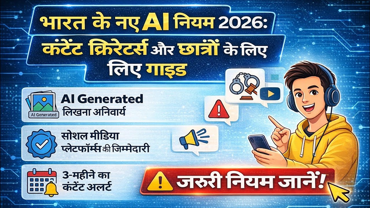 भारत के नए AI नियम 2026 | Exam + Teaching Guide