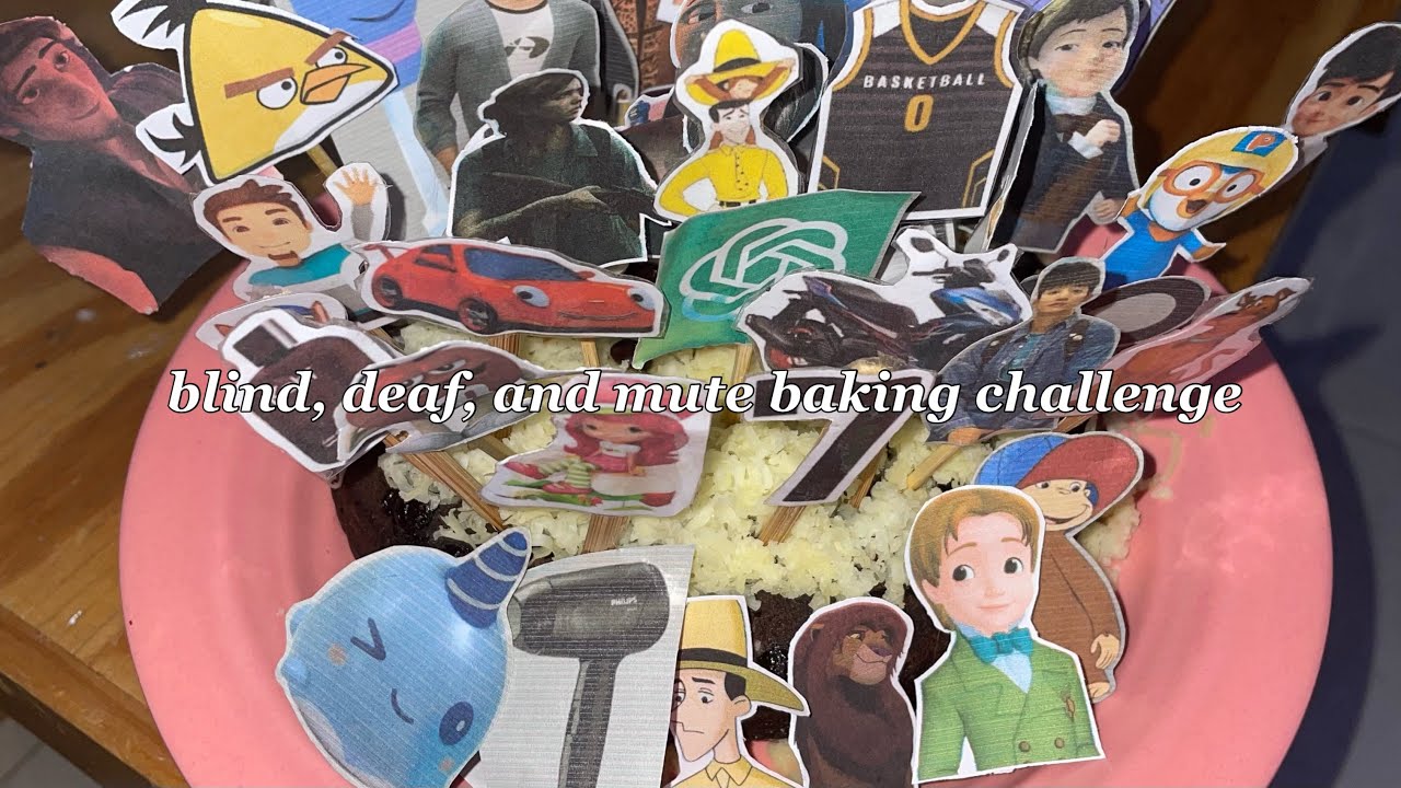 blind, deaf, mute baking challenge 👩🏻‍🍳🎂